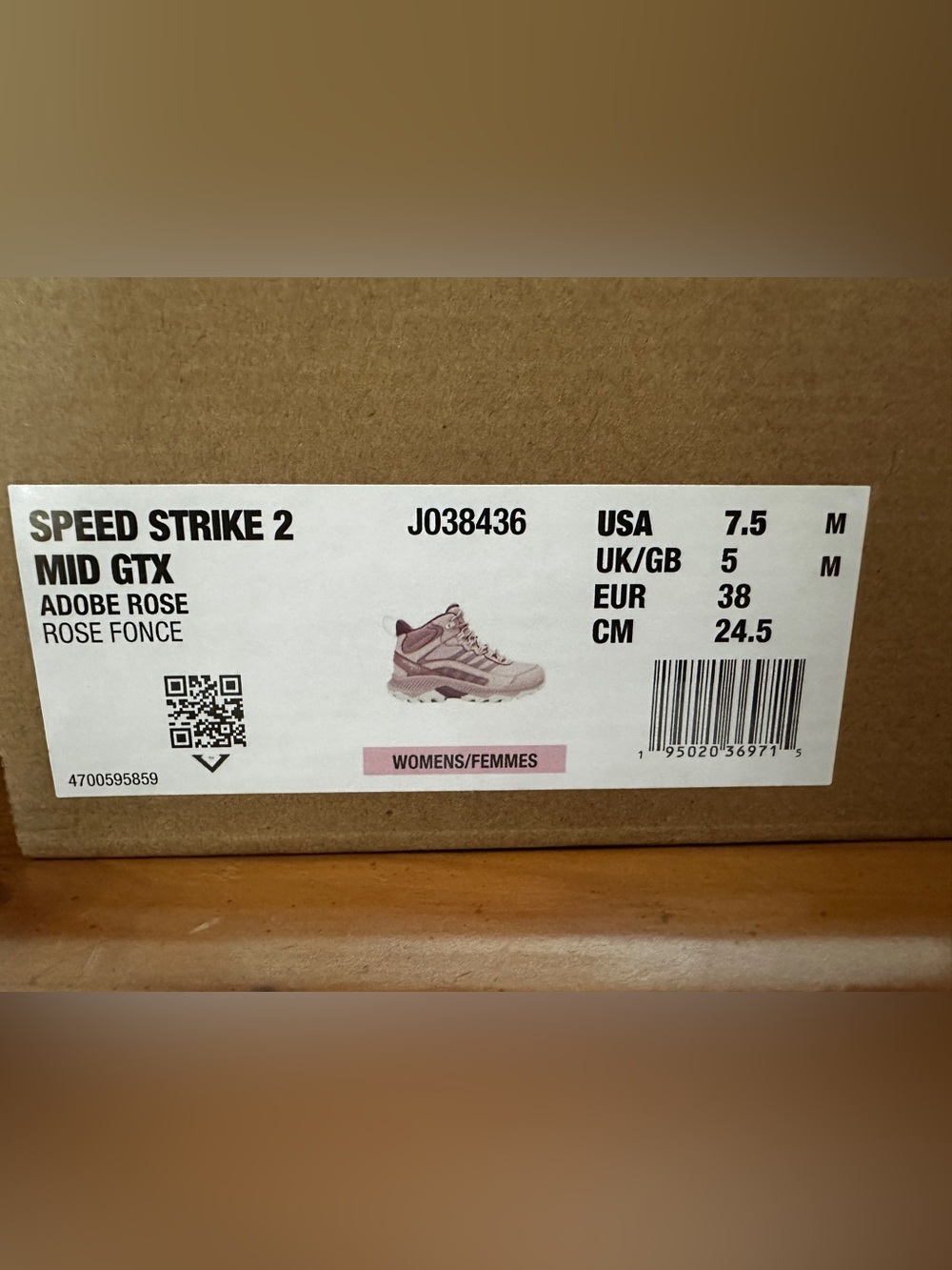 Merrell Women’s Speed Strike 2 Gore-Tex mid hiking boots in Adobe Rose color - Picture 2 of 9
